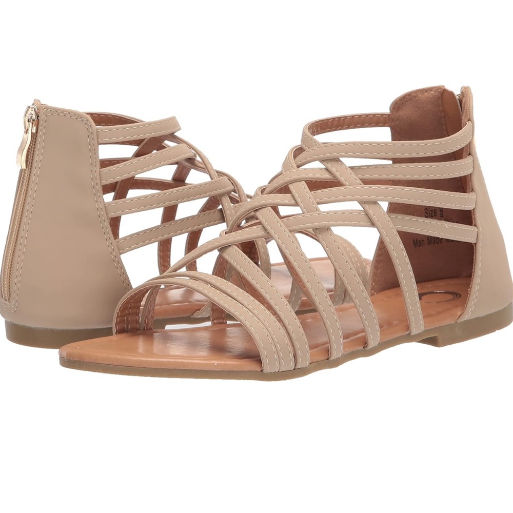 Journee Collection Hanni Strappy Flat Sandals SZ 10 Wide $49